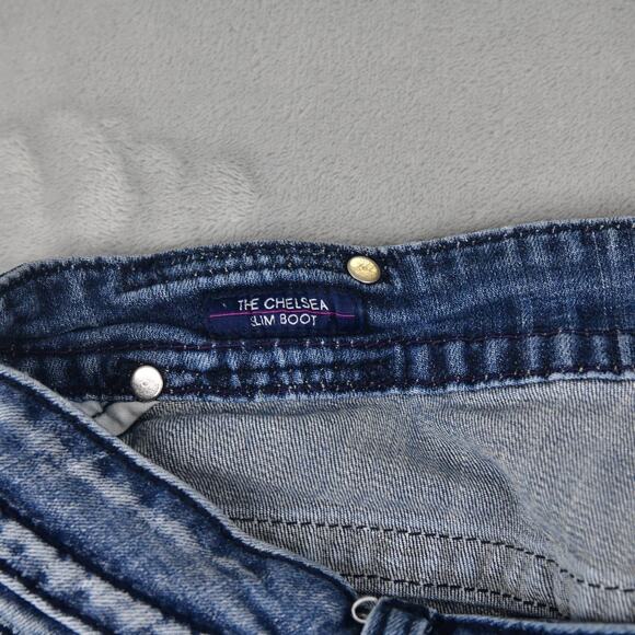 VIGOSS Jeans Womens 18 (35x30) The Chelsea Slim Boot Blue Denim - Picture 3 of 11